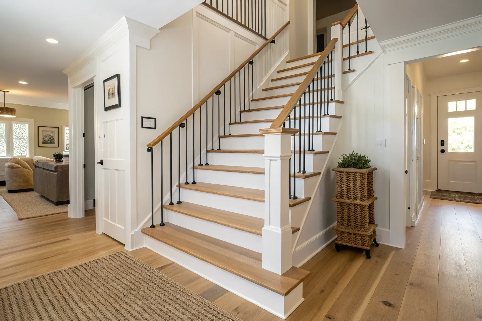 18+ Stylish Wood Staircase Ideas for a Warm Home