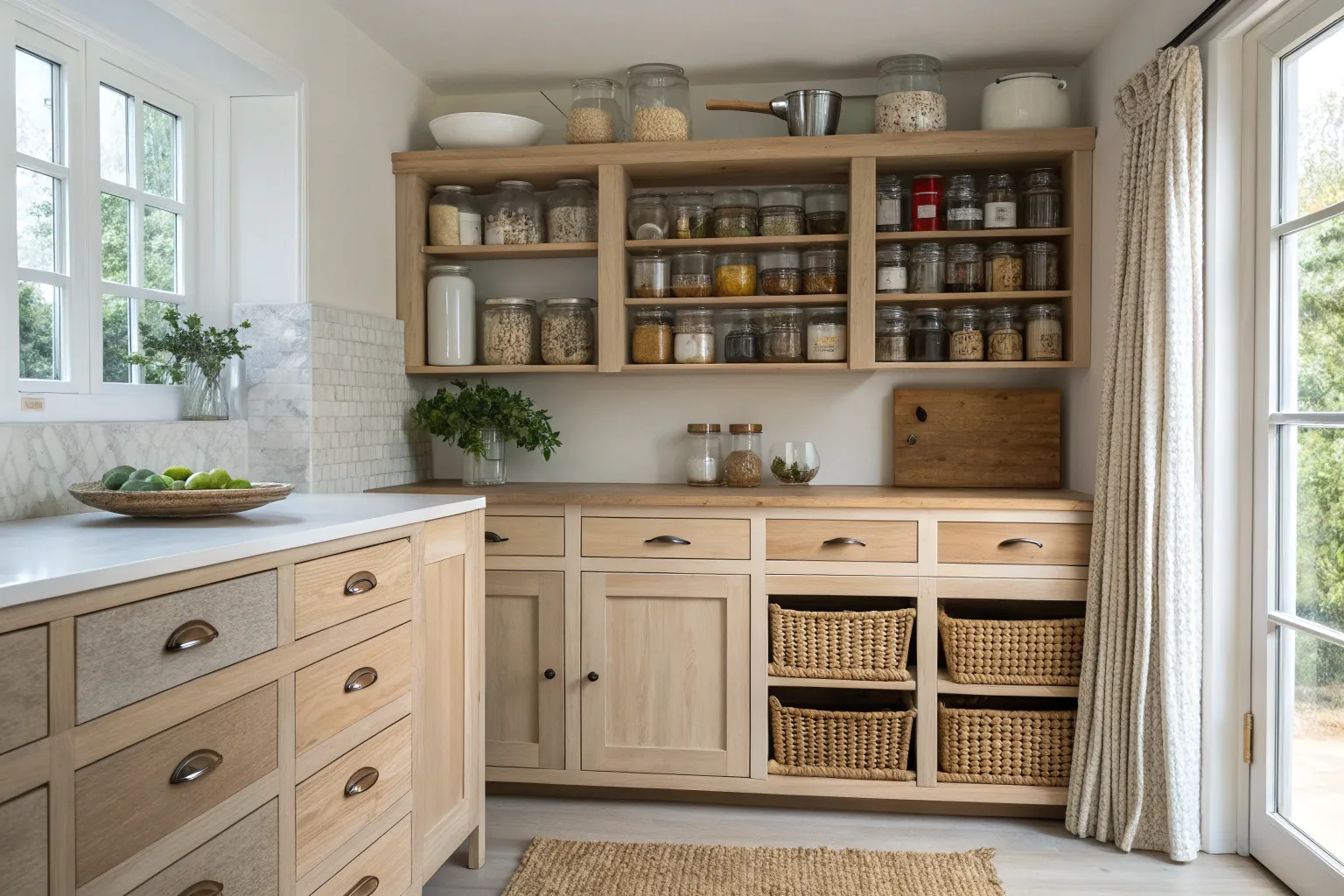 18+ Practical Working Pantry Ideas with DIY Wood Shelving