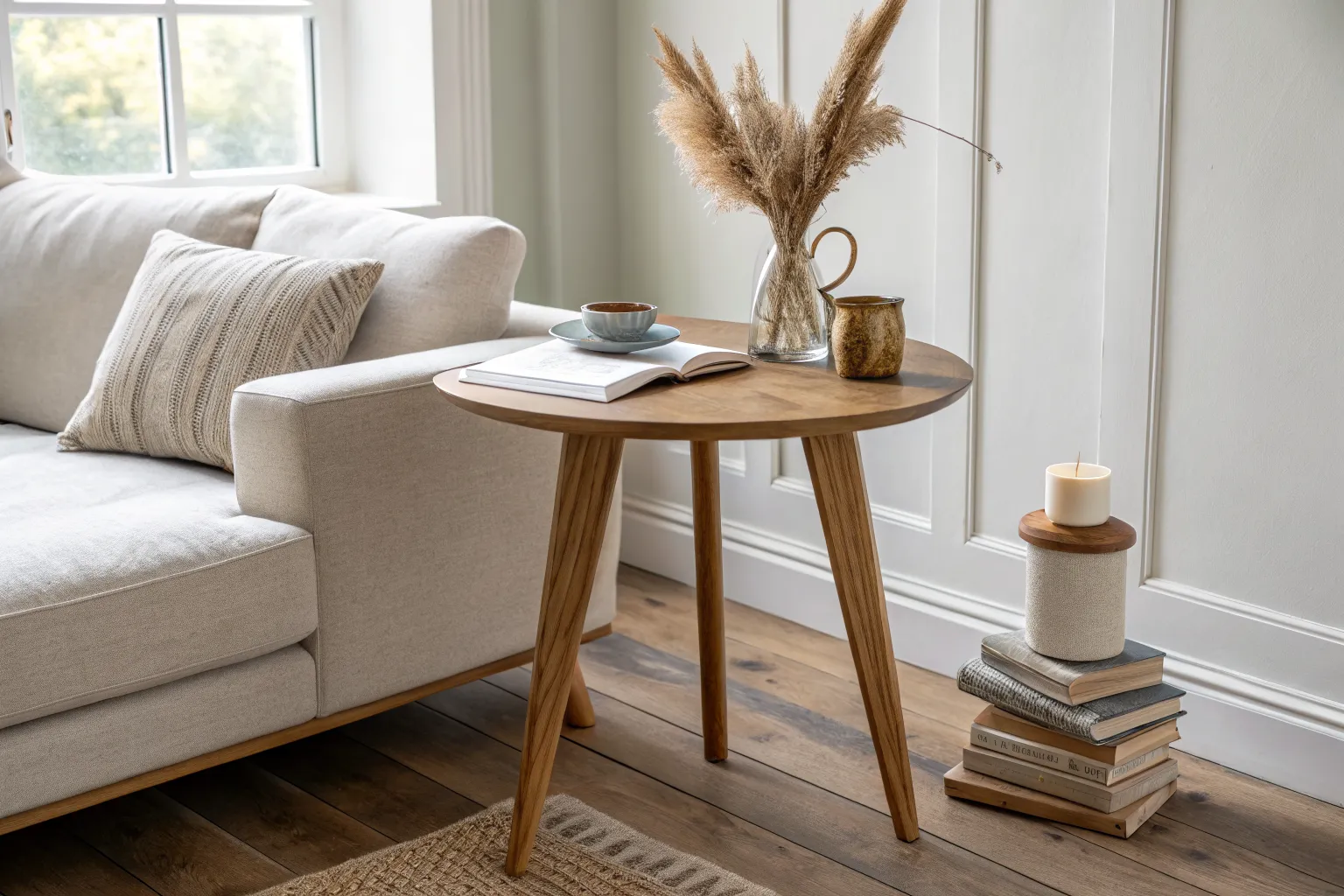 15+ Stylish Accent Table Ideas for Warm Wood Interiors