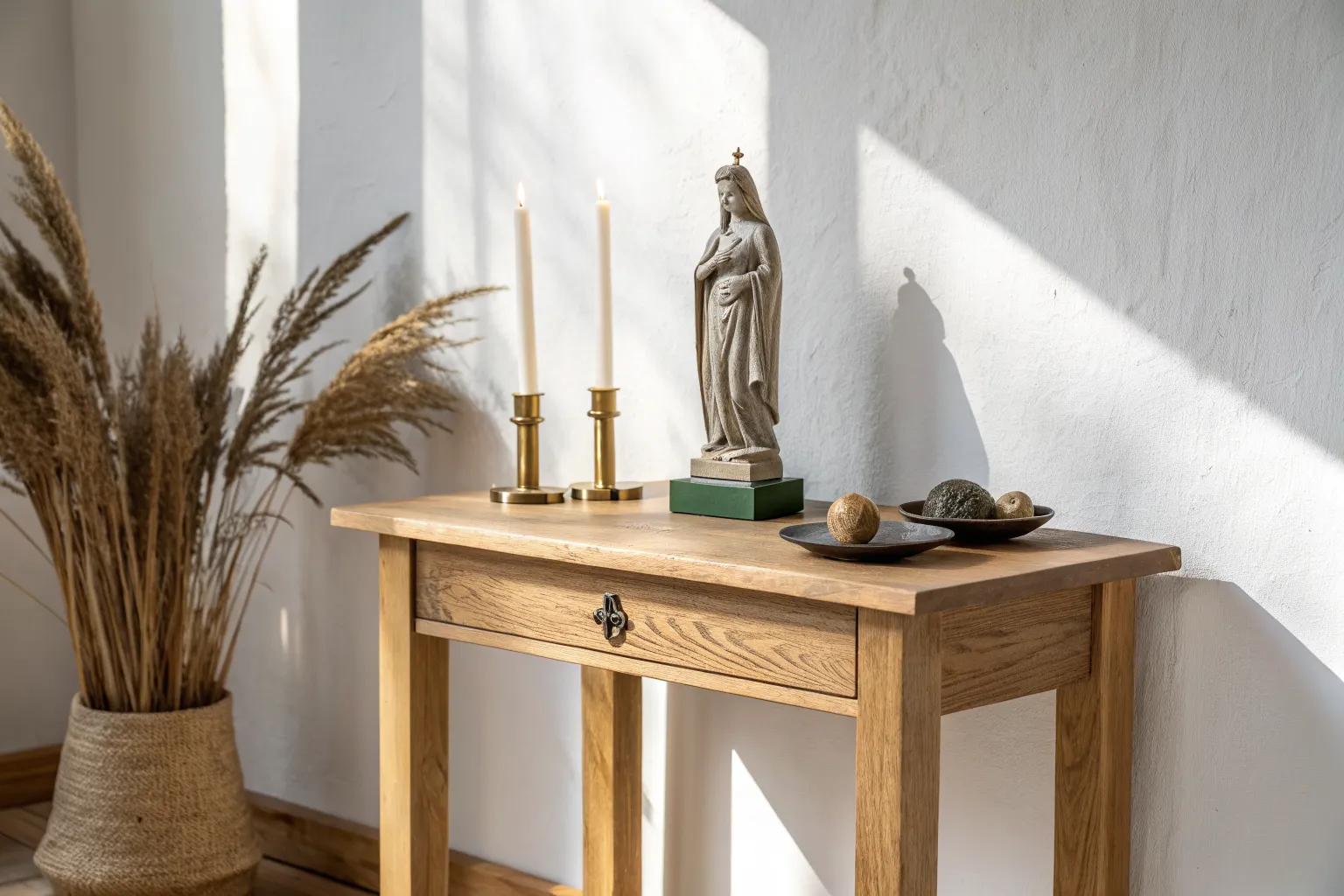 10+ Altar Table Ideas for a Warm, Handmade Look