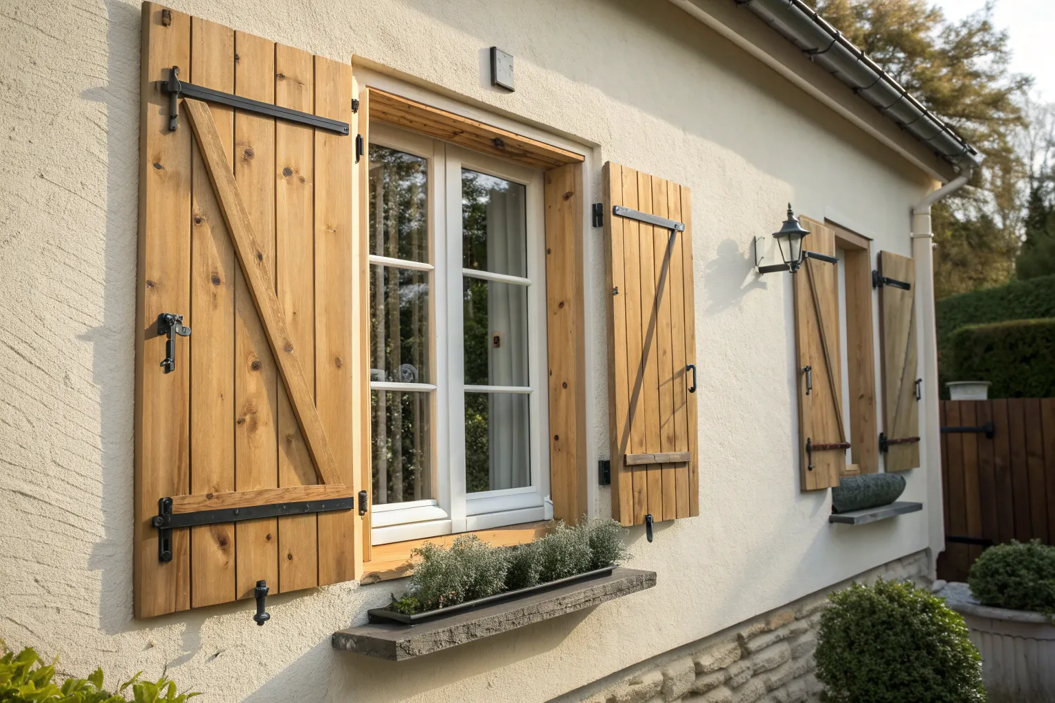 18+ Stylish Bay Window Shutters Exterior Ideas