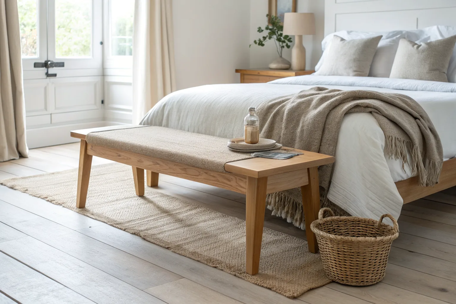 17+ Stylish Bedroom Bench Decorating Ideas for a Cozy Look