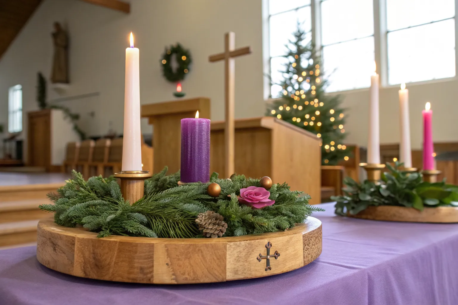 12+ Warm Catholic Church Advent Altar Decorations Ideas