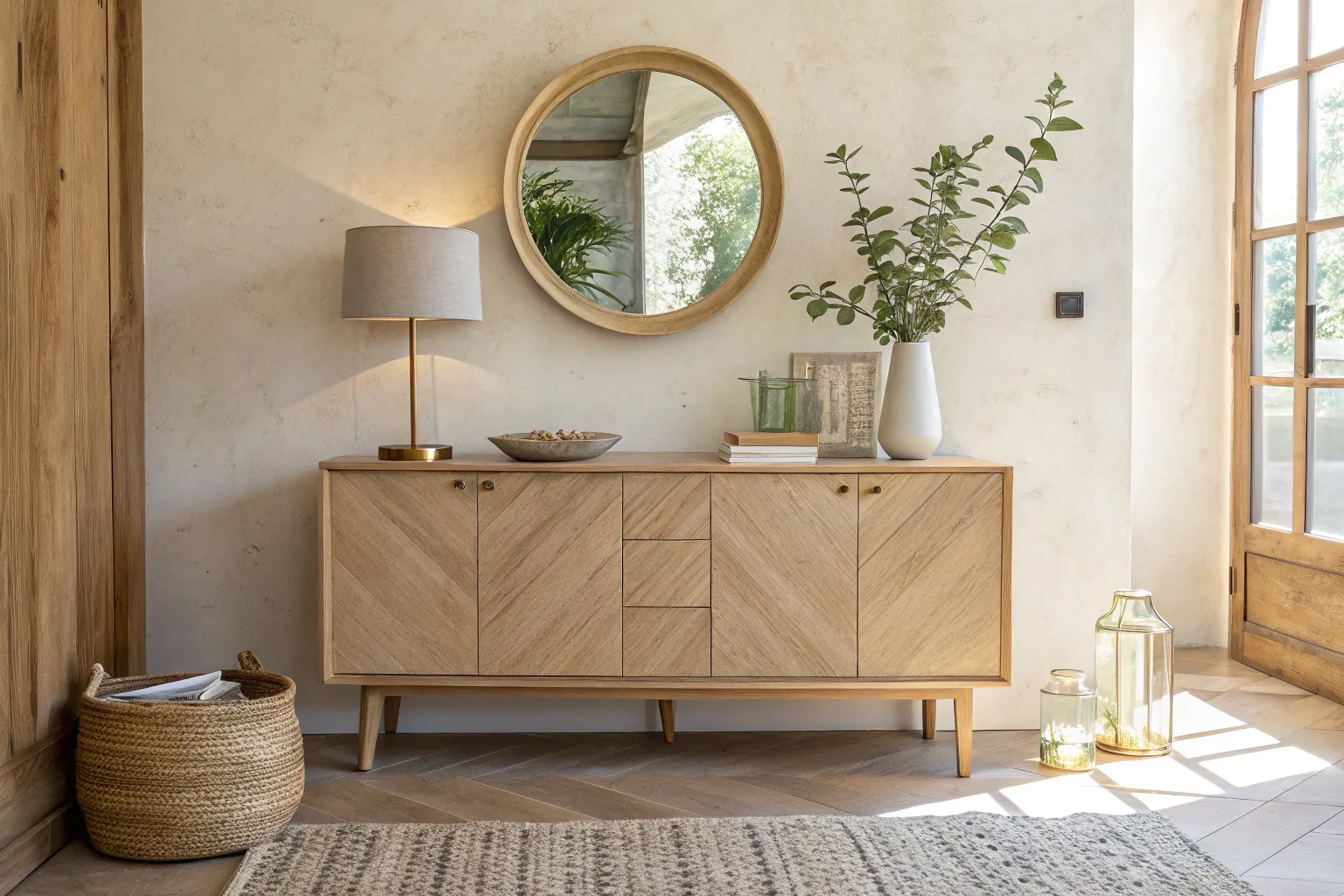16+ Smart Entryway Sideboard Ideas for a Warm Wood Welcome