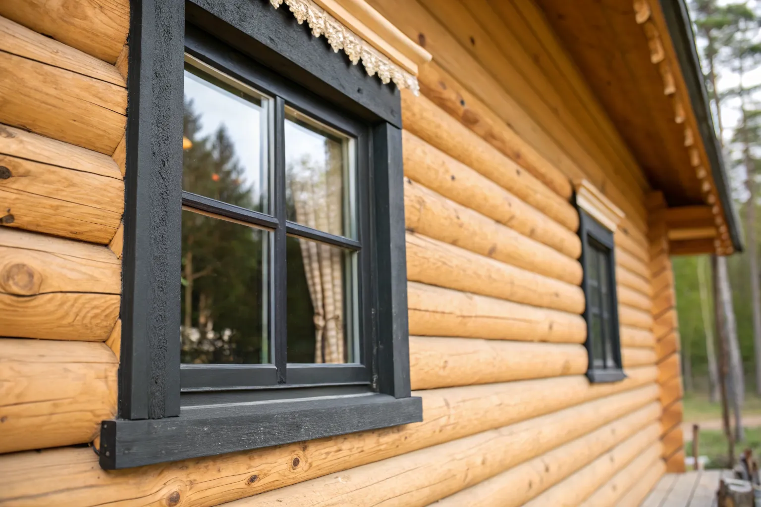 12+ Stylish Log Cabin Trim Color Ideas for a Cozy Look