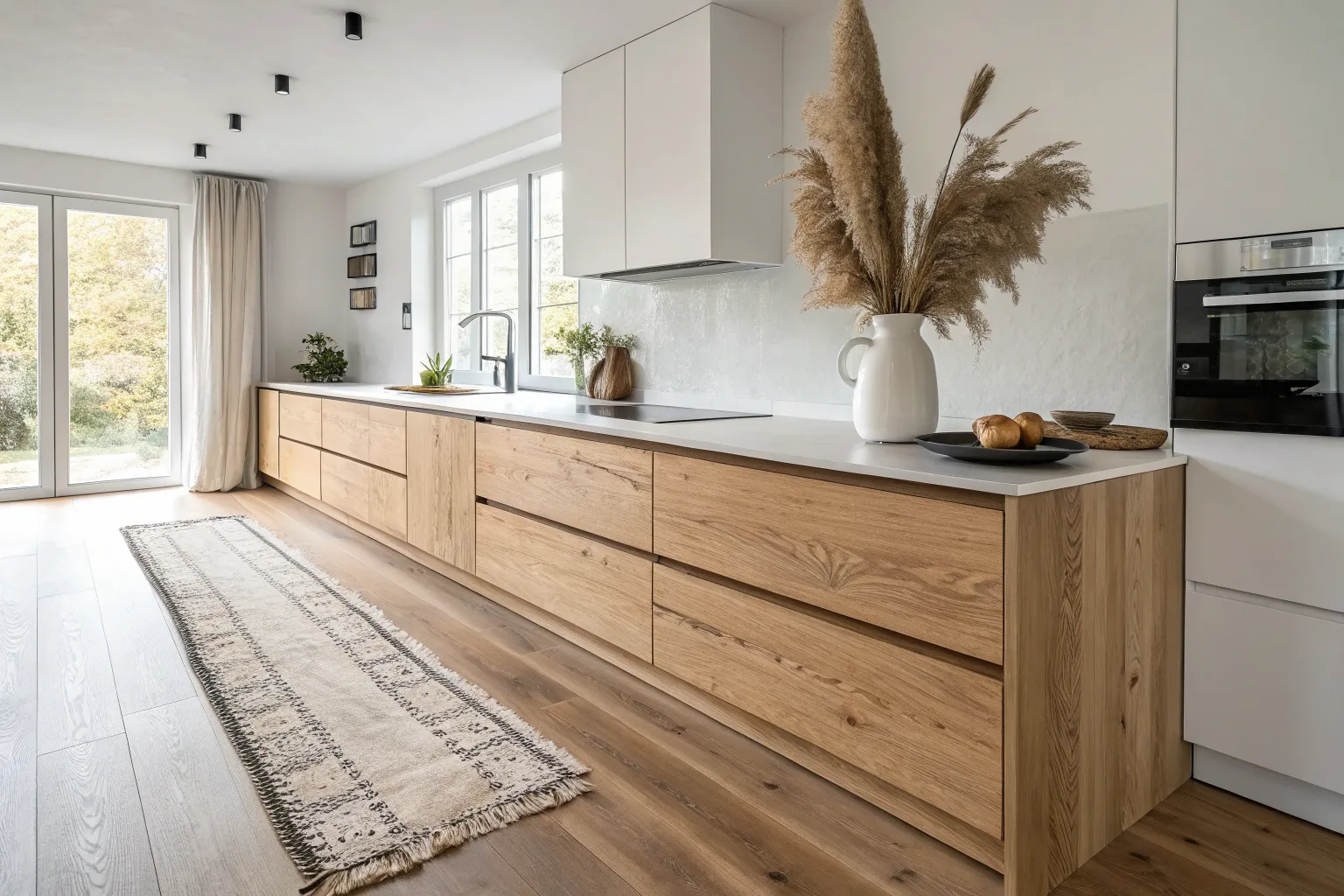 18+ Stylish Long Kitchen Ideas with Island