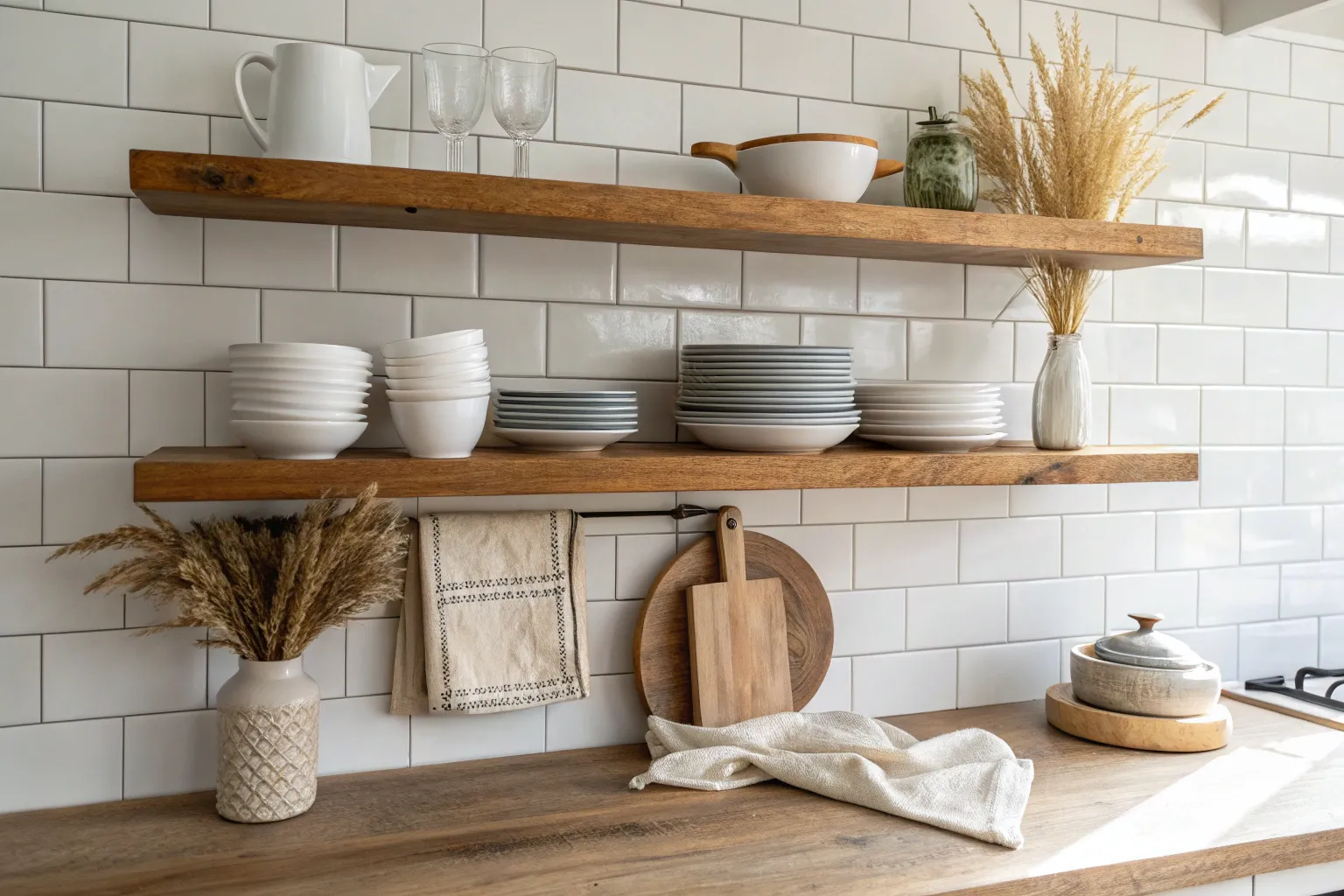 18+ Stylish Modern Open Shelving Kitchen Ideas