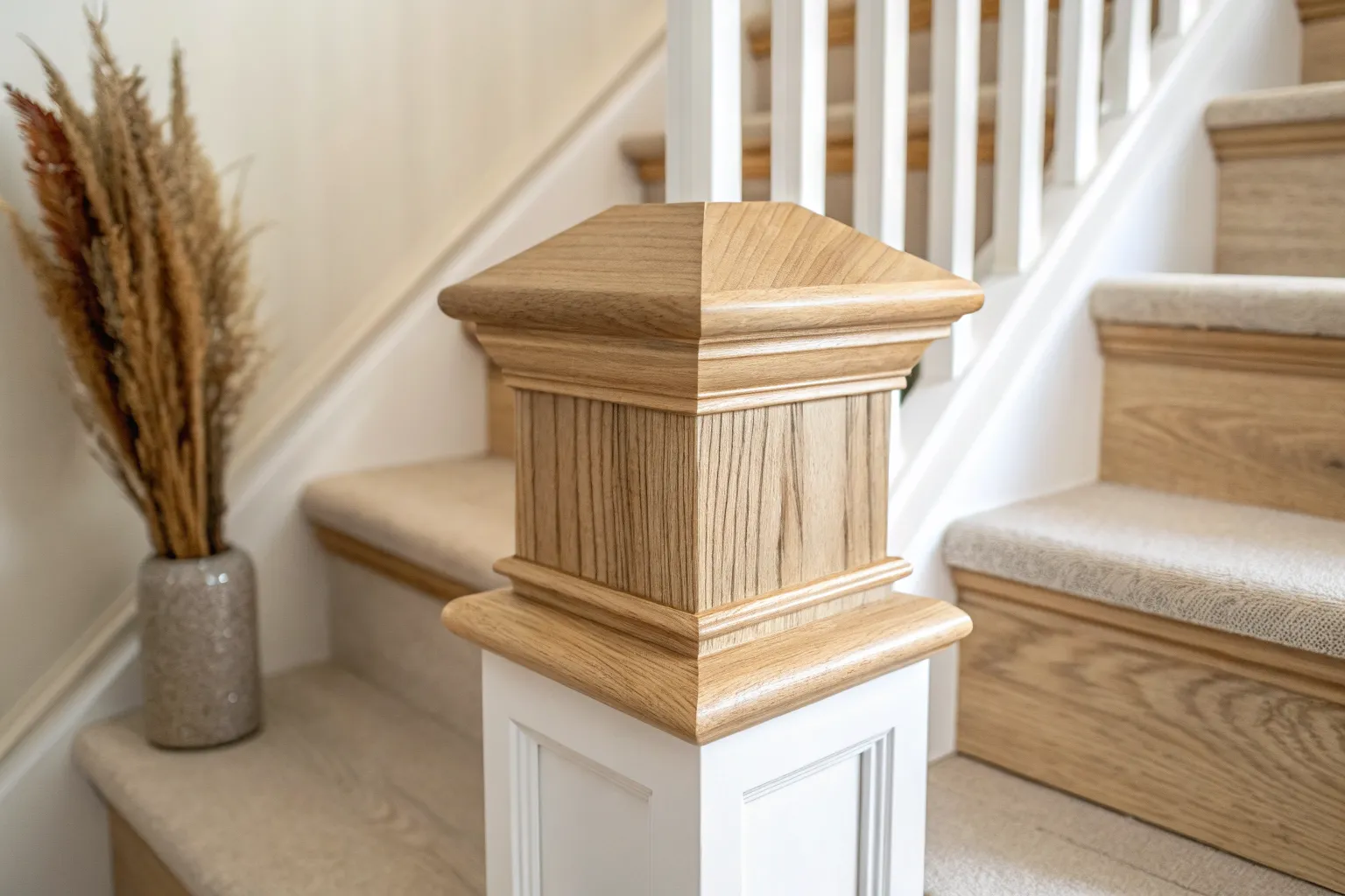 4+ Stylish Newel Post Cap Ideas for a Finished Staircase
