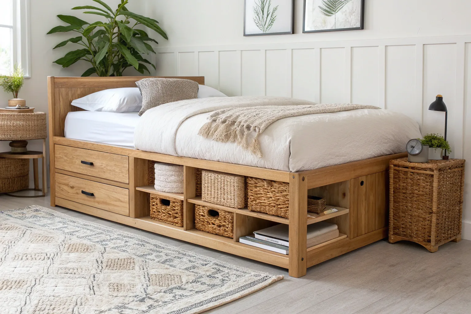 13+ Smart Small Room Raised Platform Bed Ideas for Storage