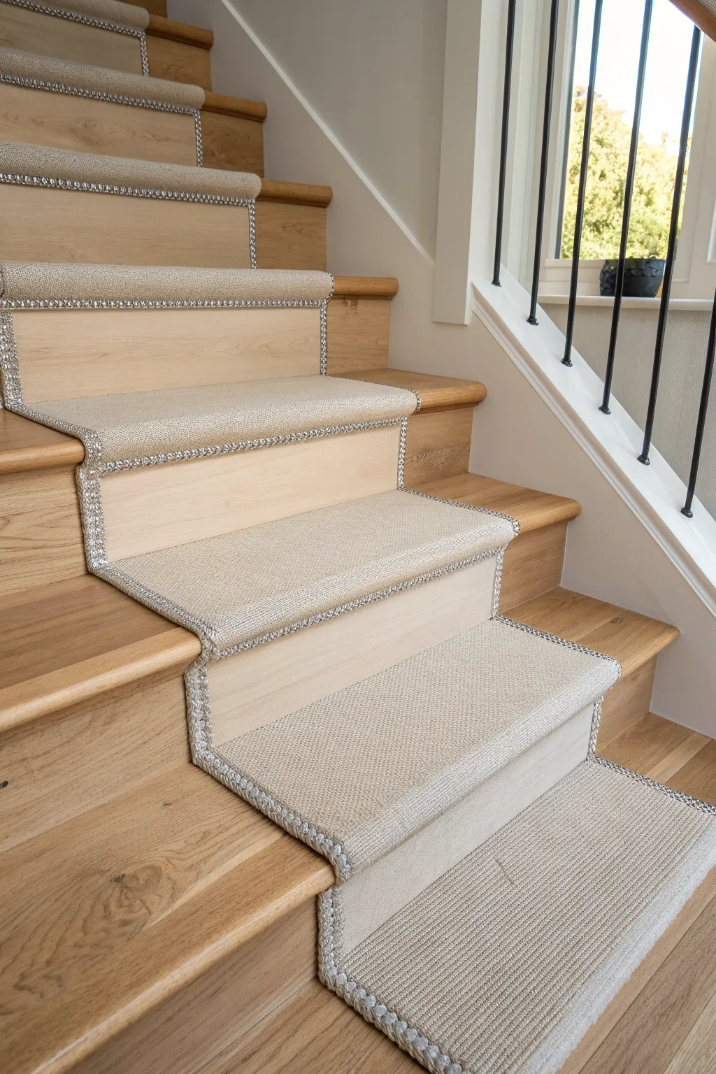 18+ Stylish Open Tread Staircase Carpet Ideas